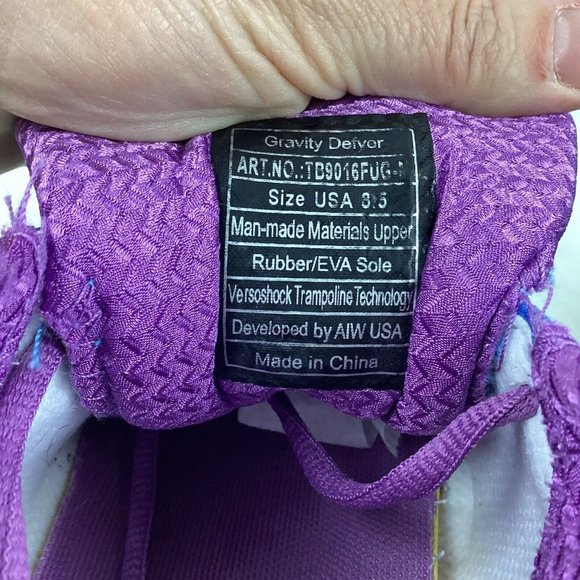 G-Defy Gravity Defyer Shoes Womens Size 8.5 Blue Veroshock Trampoline Technology - Picture 11 of 16